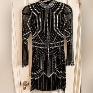 Size 0 Aidan Mattox beaded mini dress